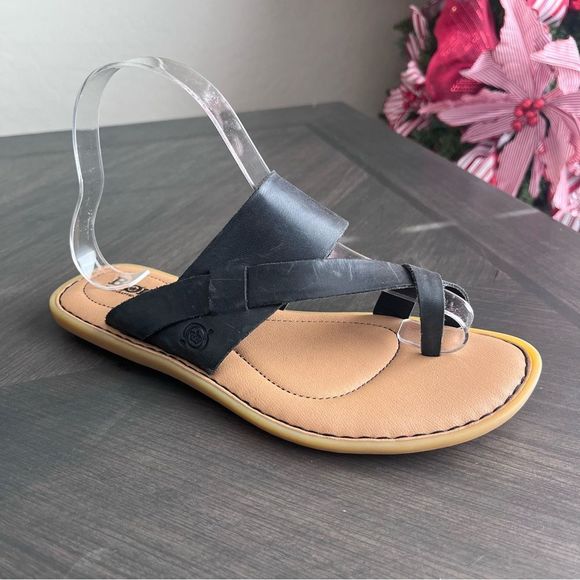 BORN Veda Comfort Strappy Sandal in Black Leather Size 7 NEW - Picture 3 of 14